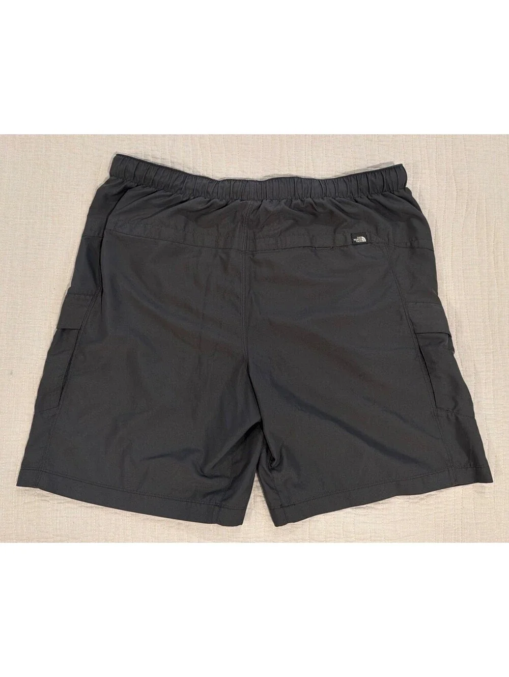 The North Face Mens Hiking Cargo Shorts Gray Nylon Belted Size Large Inseam 9”